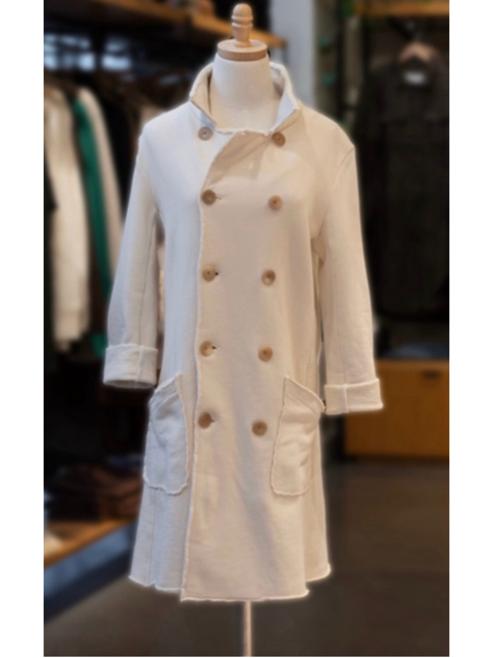 Frank & Eileen Belfast Trench Coat in Vintage White S New